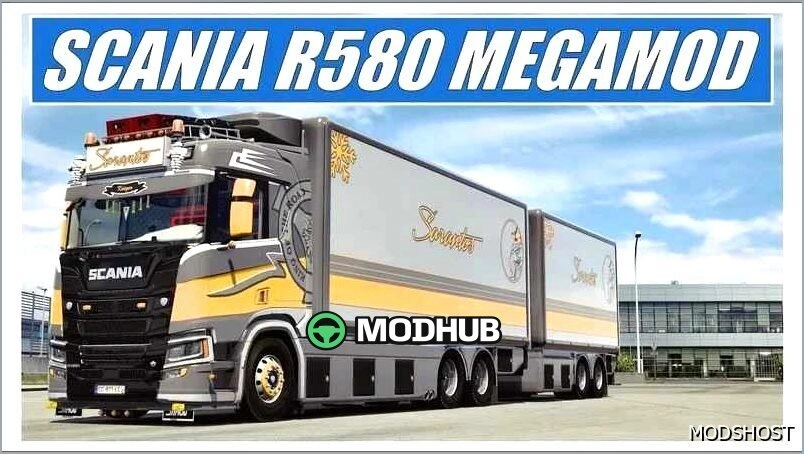 Вантажівка Scania R580 (+причіп) для Euro Truck Simulator 2