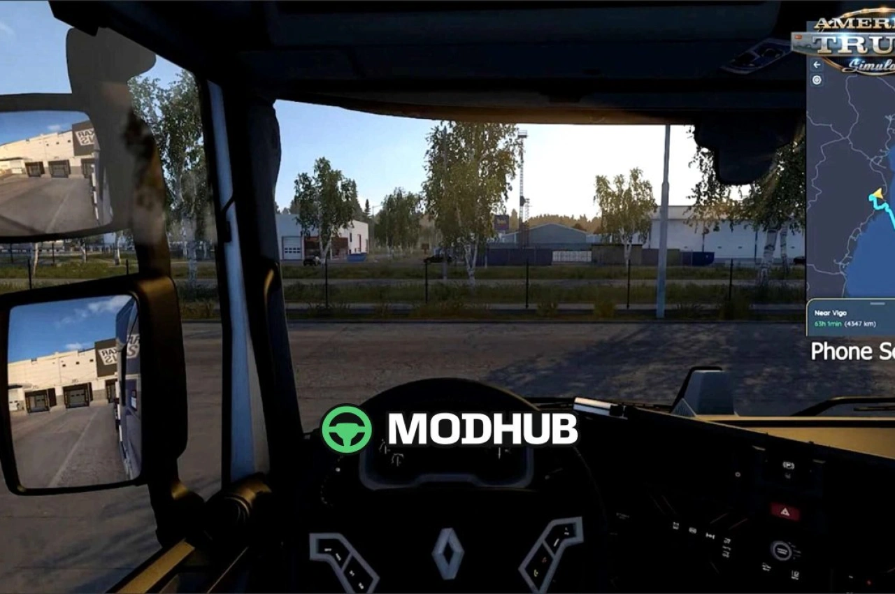 GPS для другого екрану V0.3.2 (1.58.X) для American Truck Simulator