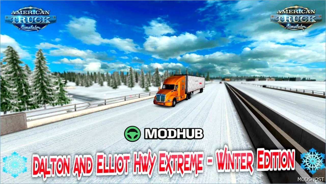 Зимова карта 1.58.1.4 для American Truck Simulator