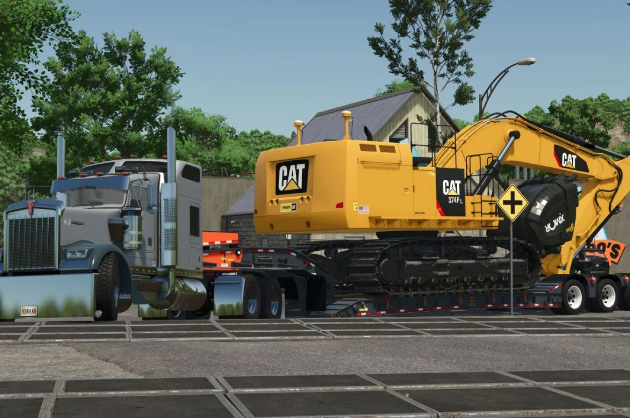 Екскаватор CAT 374F для Farming Simulator 25