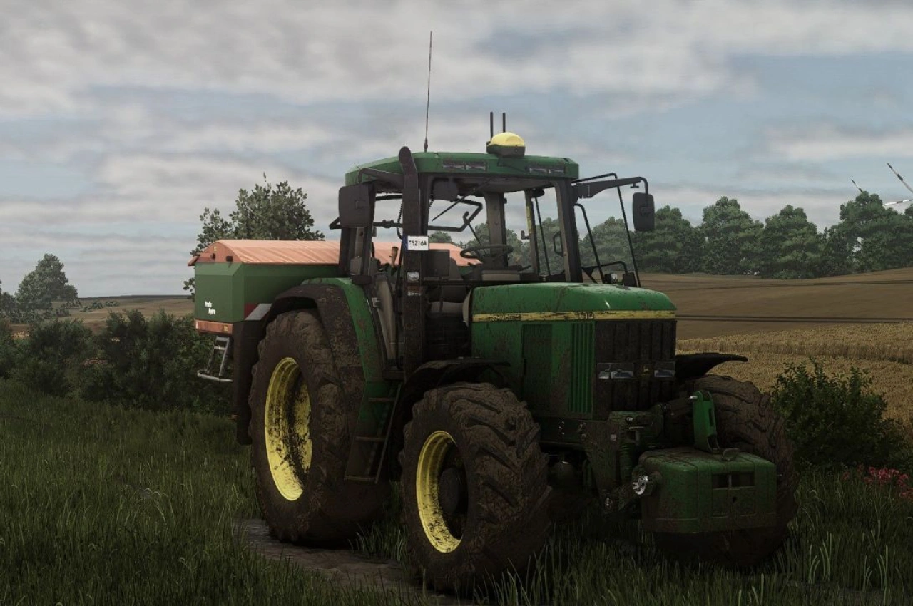 Трактор John Deere 6010 Series для Farming Simulator 25