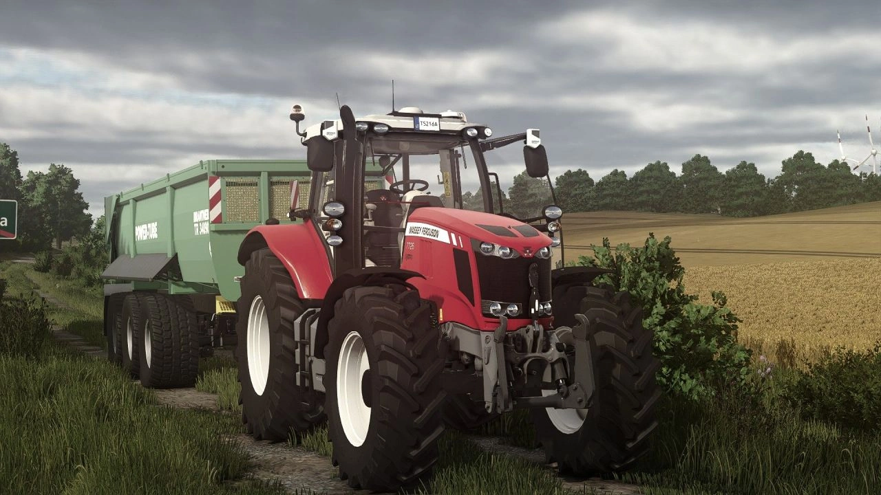 Трактор Massey Ferguson 7700 для Farming Simulator 25