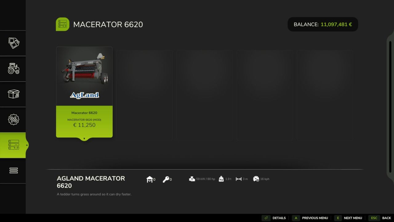 Zerkleinerer AgLand Macerator 6620 für Farming Simulator 25