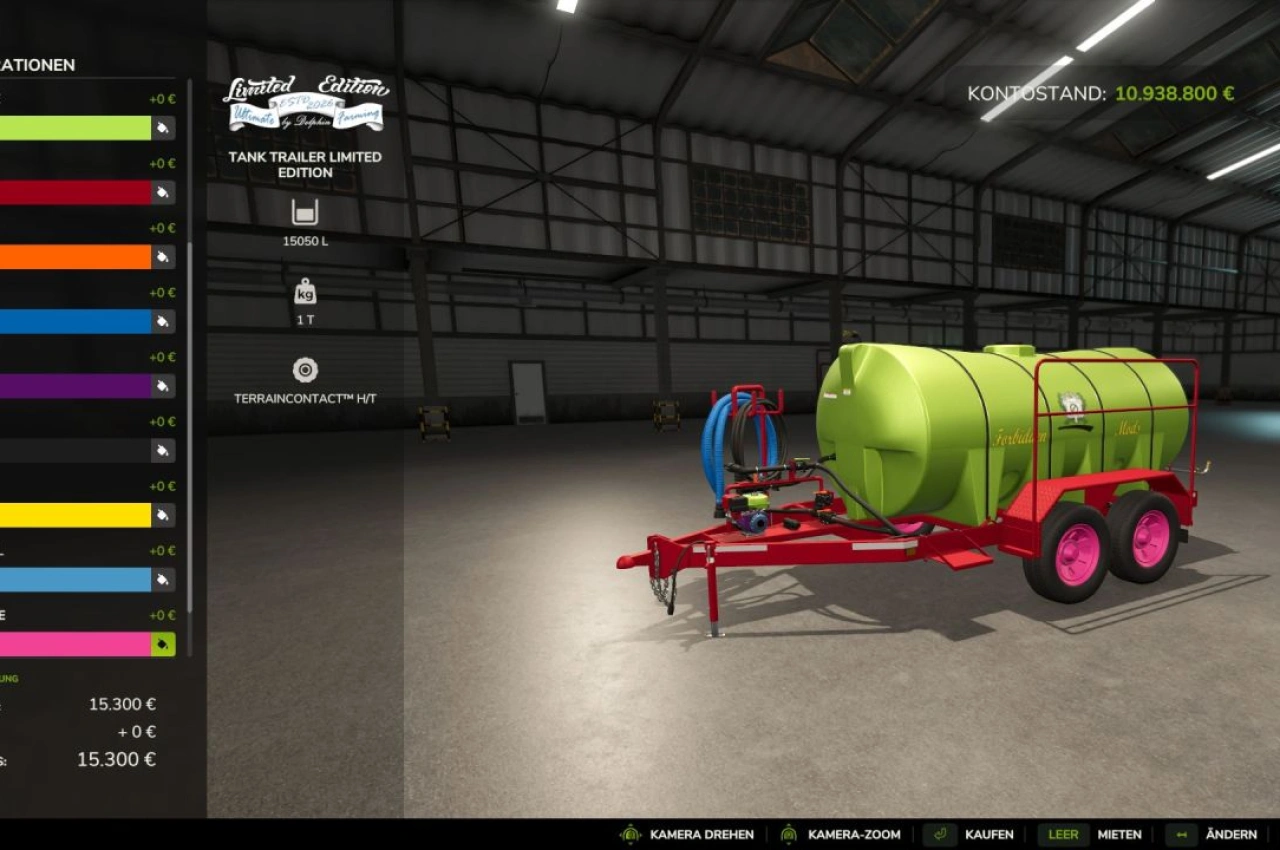 Причіп для рідин ABI Water Trailer 1600 для Farming Simulator 25