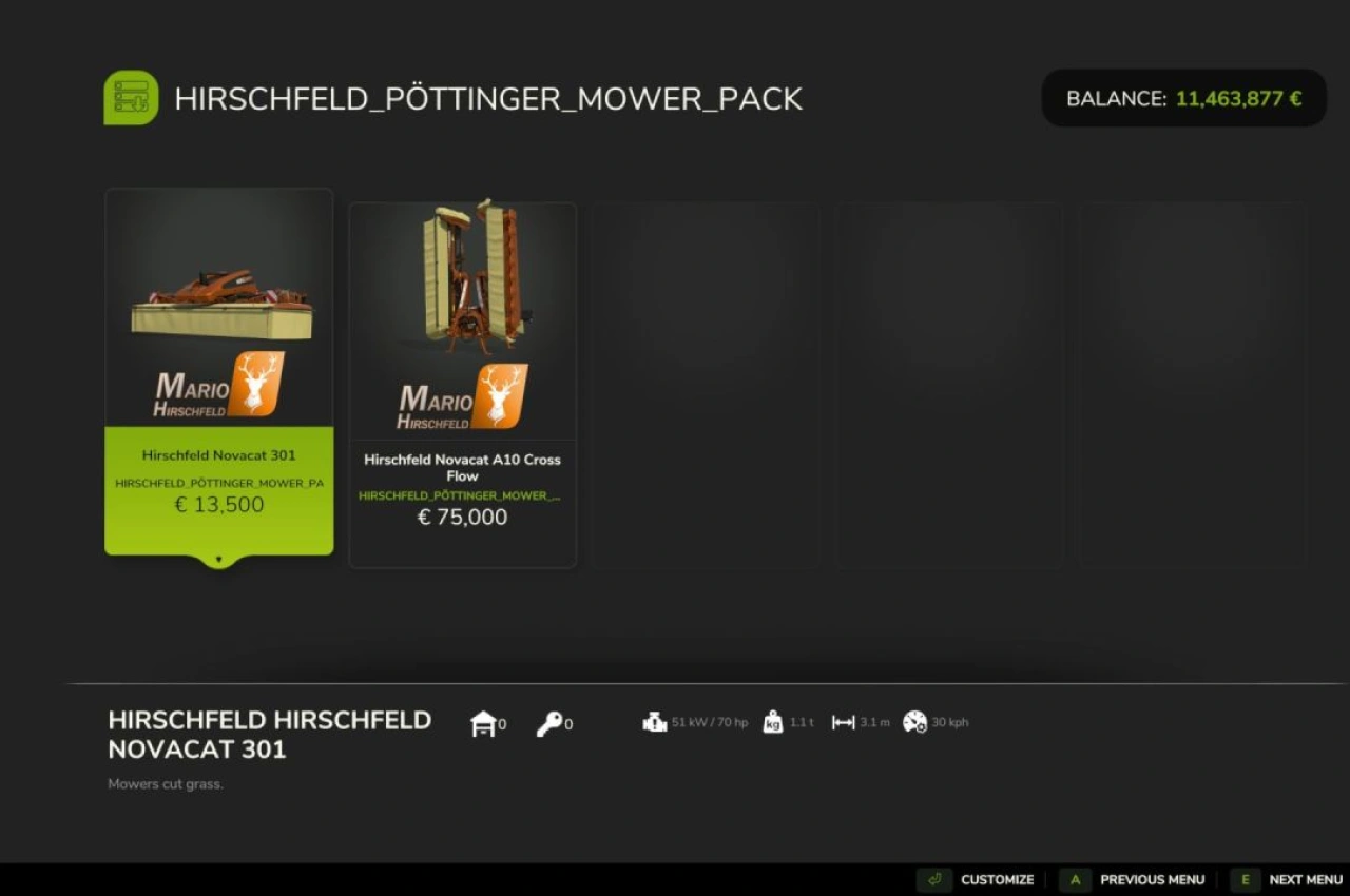 Косарки Pöttinger для Farming Simulator 25