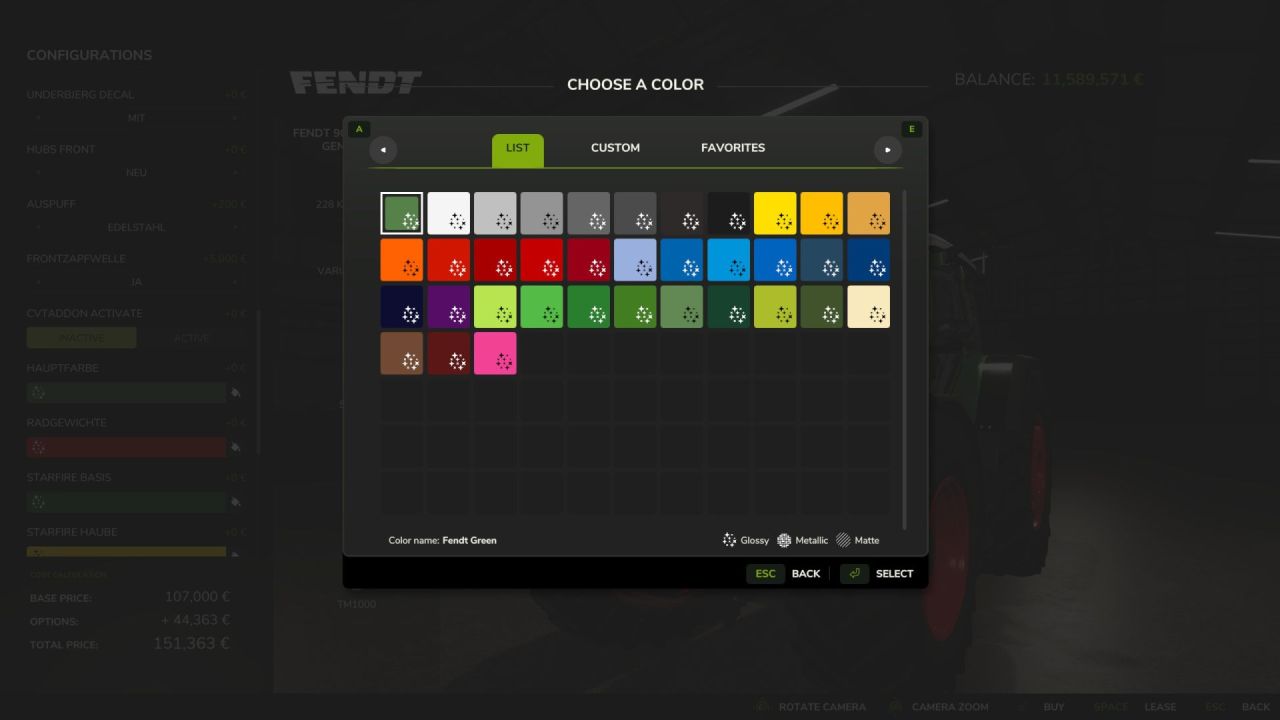Traktor Fendt 900 Vario TMS Com 3 do Farming Simulator 25