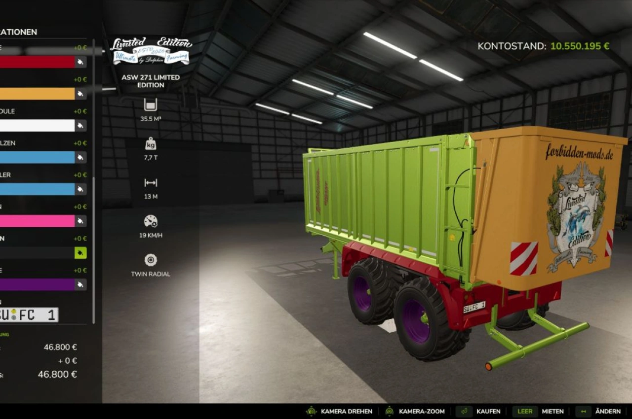 Розкидач добрив Fliegl ASW 271 Limited Edition для Farming Simulator 25