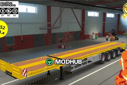 DOLL 4 Axis Flatbed Trailer for Euro Truck Simulator 2