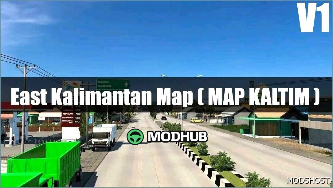 Карта Східного Калімантану для Euro Truck Simulator 2