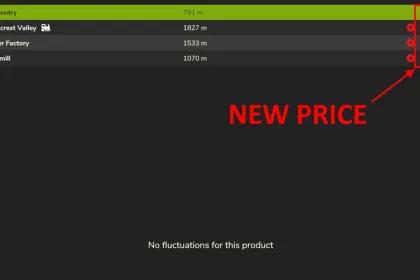 Мод «Зменшення ціни на деревину» для Farming Simulator 25