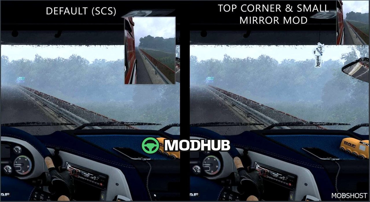 TOP Corner & Small Mirrors for American Truck Simulator