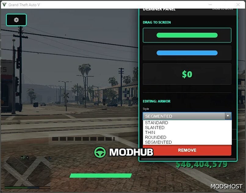 Скрипт мод Live HUD Editor Nuilight для GTA 5