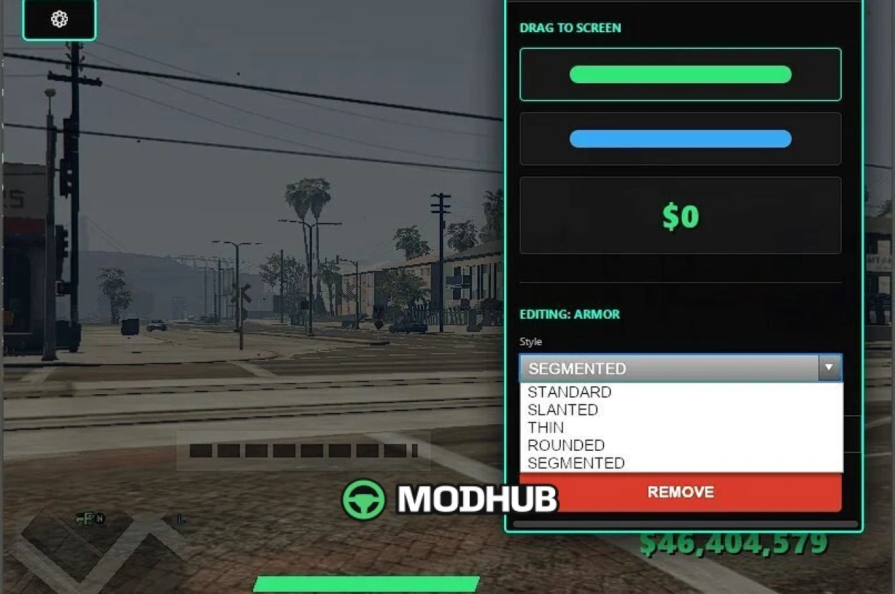 Скрипт мод Live HUD Editor Nuilight для GTA 5