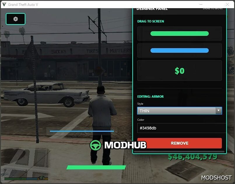 Скрипт мод Live HUD Editor Nuilight для GTA 5