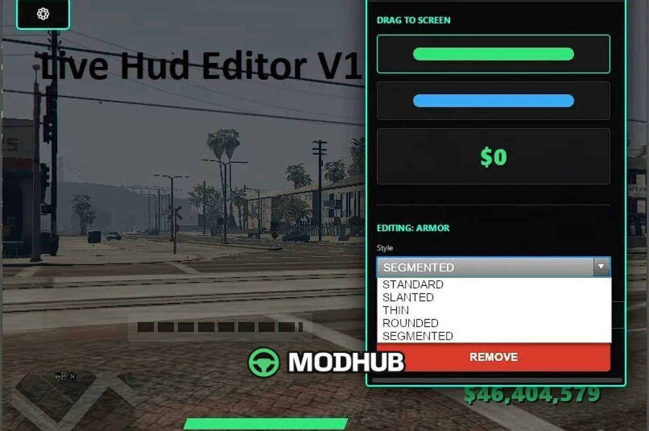 Скрипт мод Live HUD Editor Nuilight для GTA 5