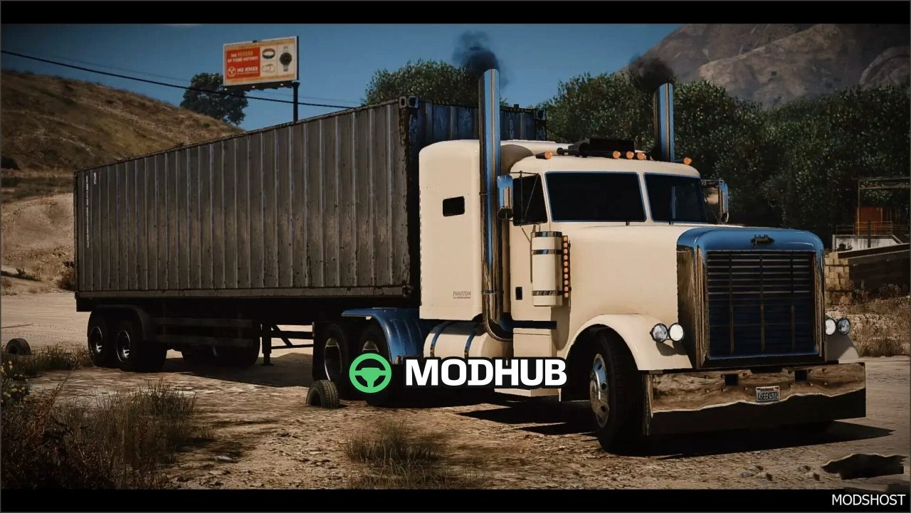 Вантажівка JoBuilt Phantom та Розкидач Rubble для GTA 5