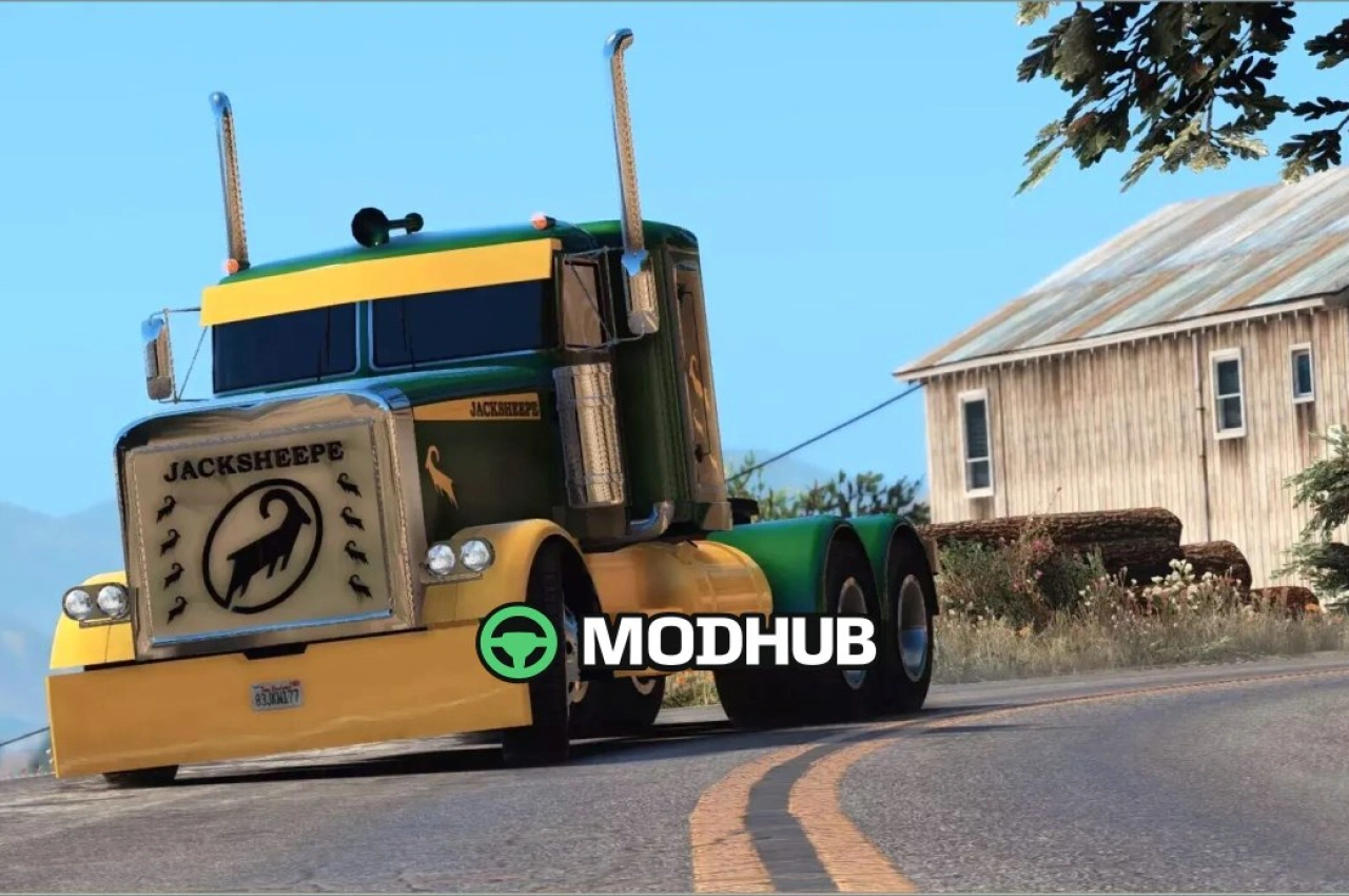 Вантажівка JoBuilt Phantom та Розкидач Rubble для GTA 5