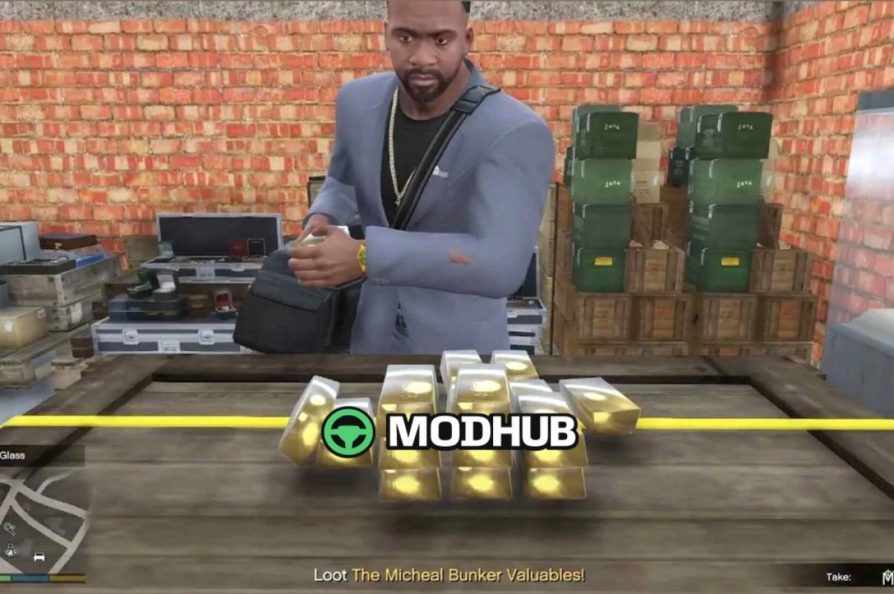 Скрипт мод Micheal Secret Bunker Heist для GTA 5