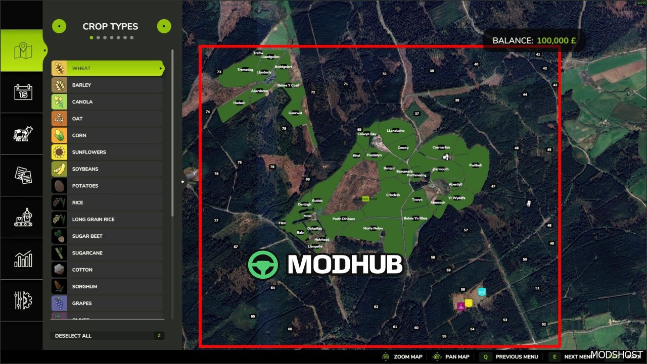 Карта Clocaenog для Farming Simulator 25