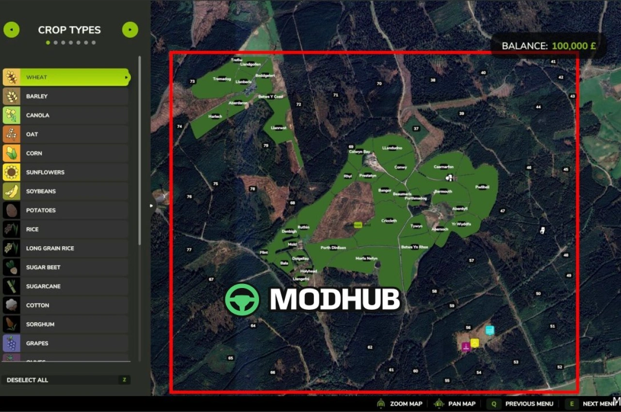 Карта Clocaenog для Farming Simulator 25