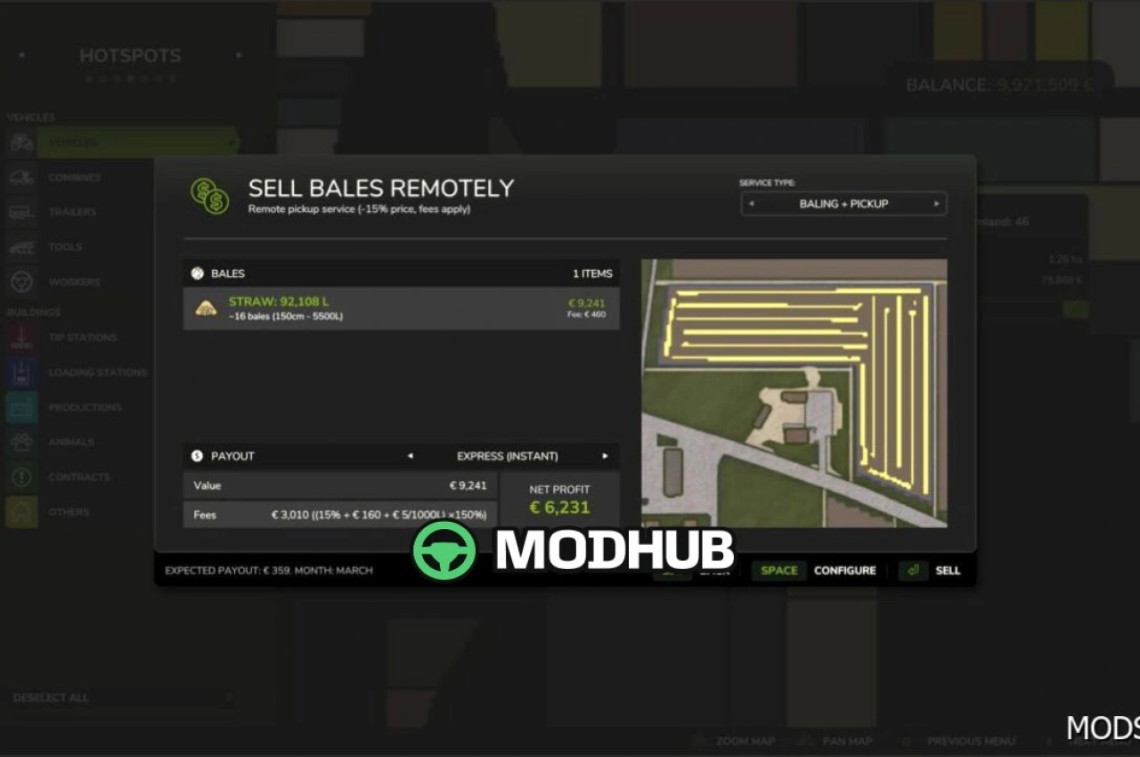 Мод Bale Direct для Farming Simulator 25