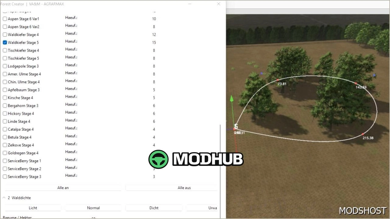 Скрипт Forest Creator для Farming Simulator 25