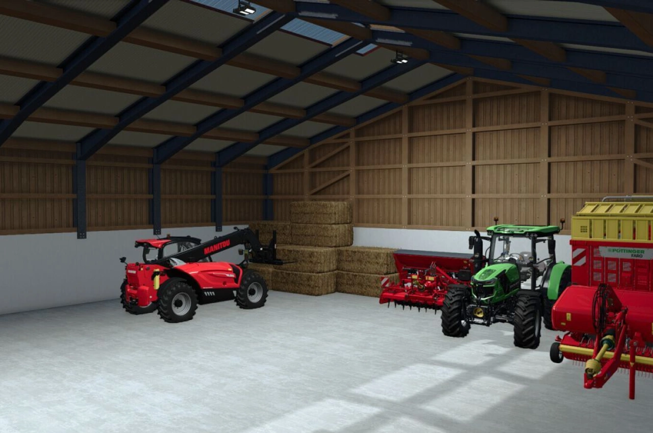 Zestaw hal systemu bawarskiego do Farming Simulator 25