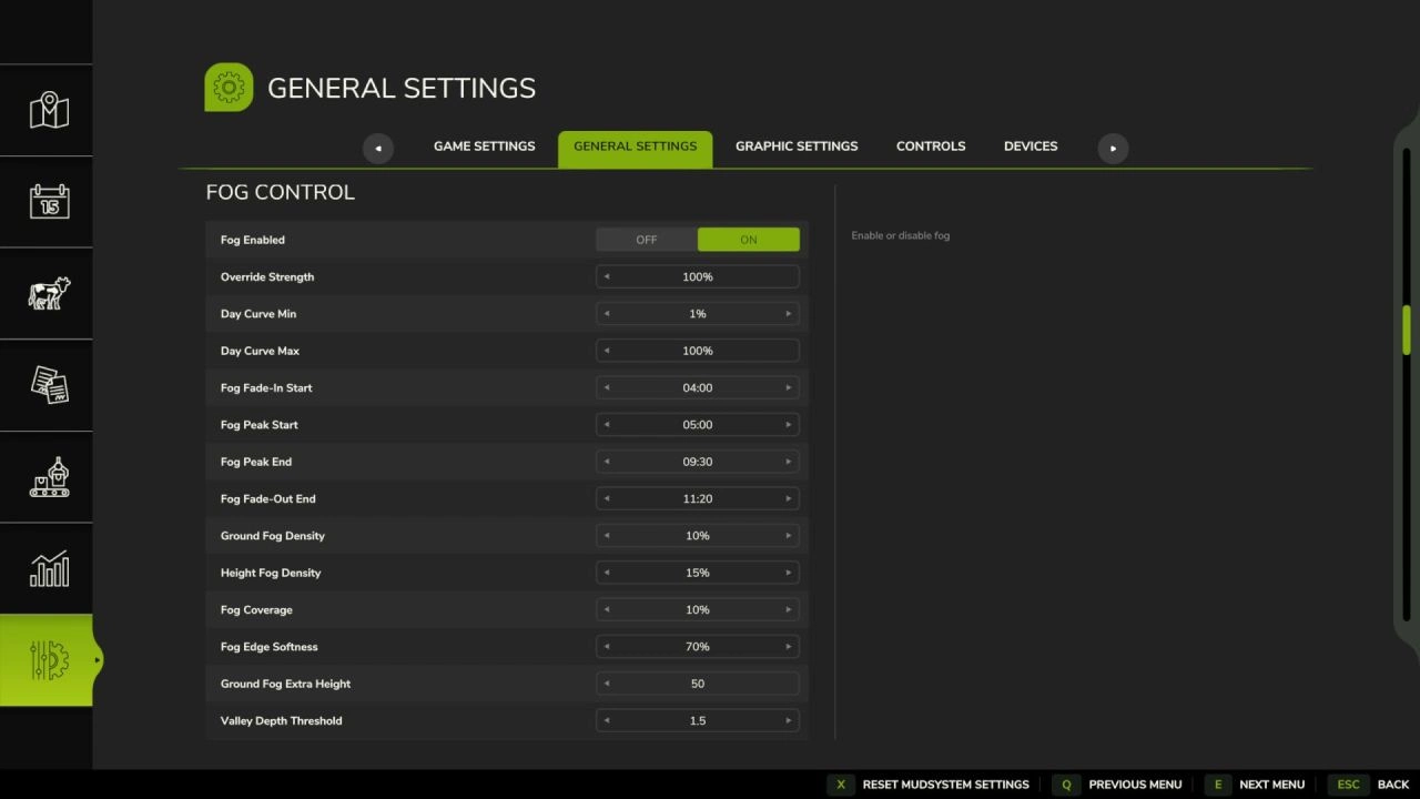 Nebelsteuerung für Farming Simulator 25