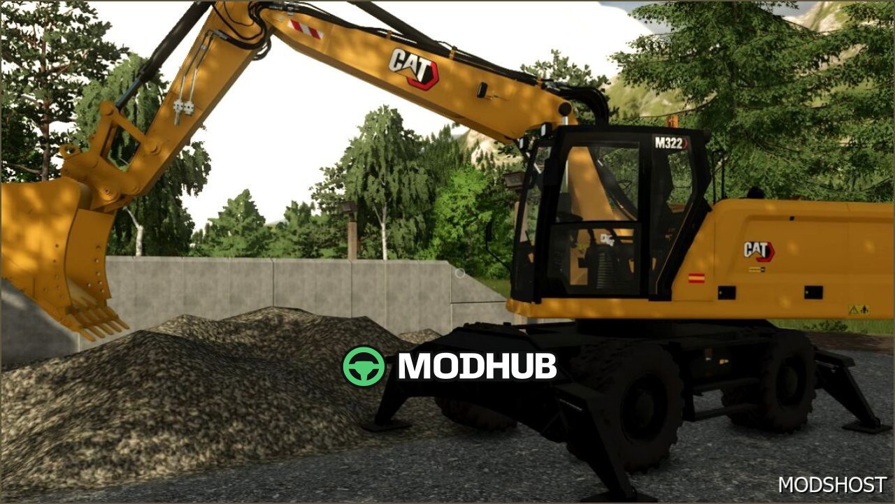 Екскаватор CAT M322 V1.4 для Farming Simulator 25