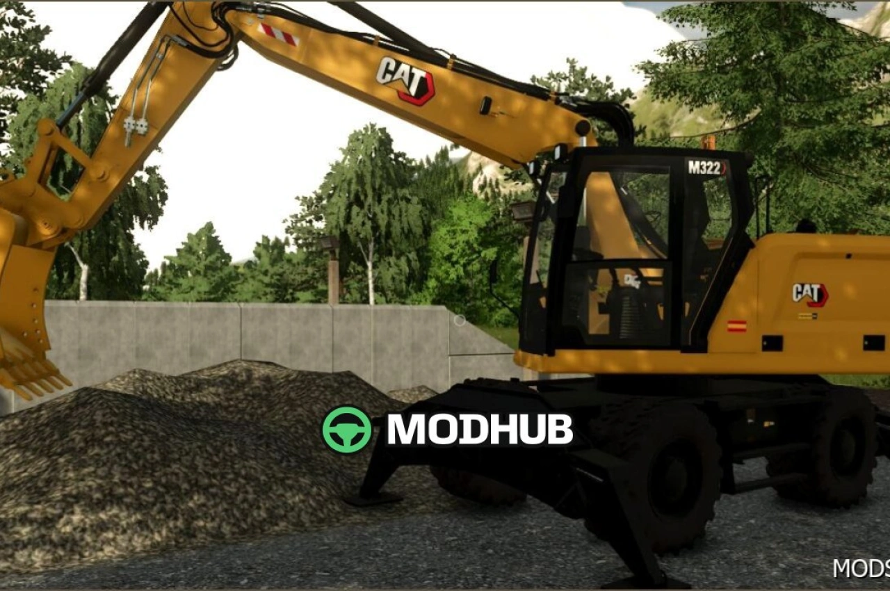 Екскаватор CAT M322 V1.4 для Farming Simulator 25