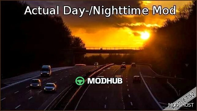 Мод реального часу доби/ночи для Euro Truck Simulator 2