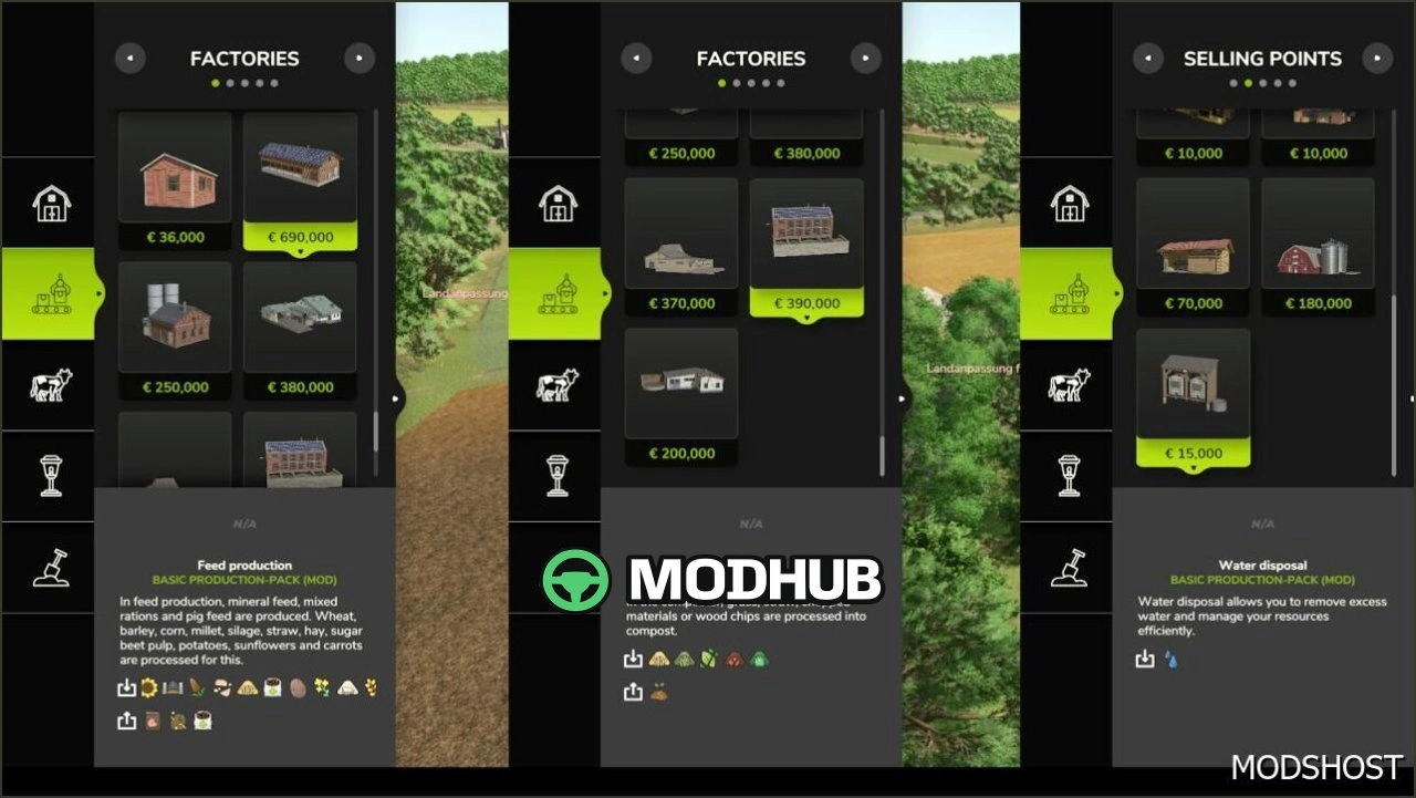Пакет основного виробництва V1.0.0.3 для Farming Simulator 25