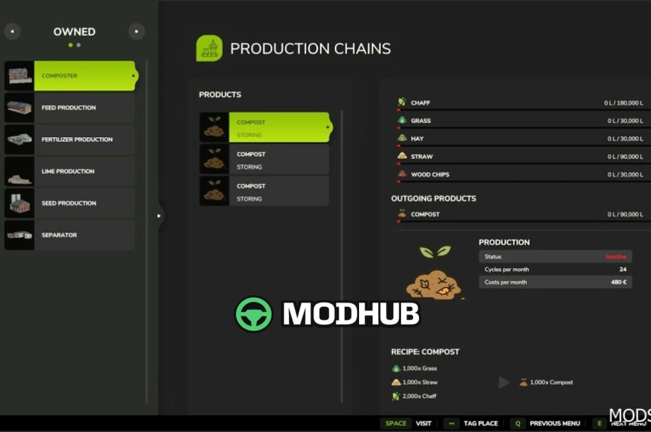 Пакет основного виробництва V1.0.0.3 для Farming Simulator 25