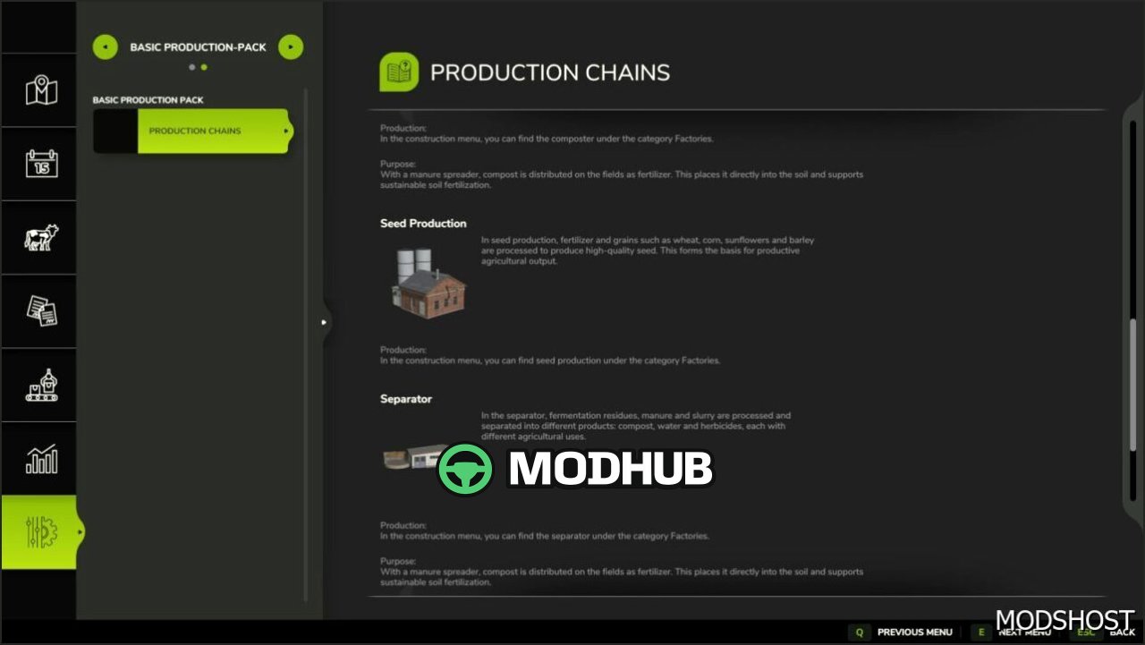 Basic Production Pack V1.0.0.3 for Farming Simulator 25