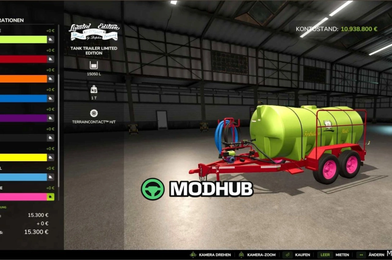 Причеп для рідин ABI Water Trailer 1600 для Farming Simulator 25