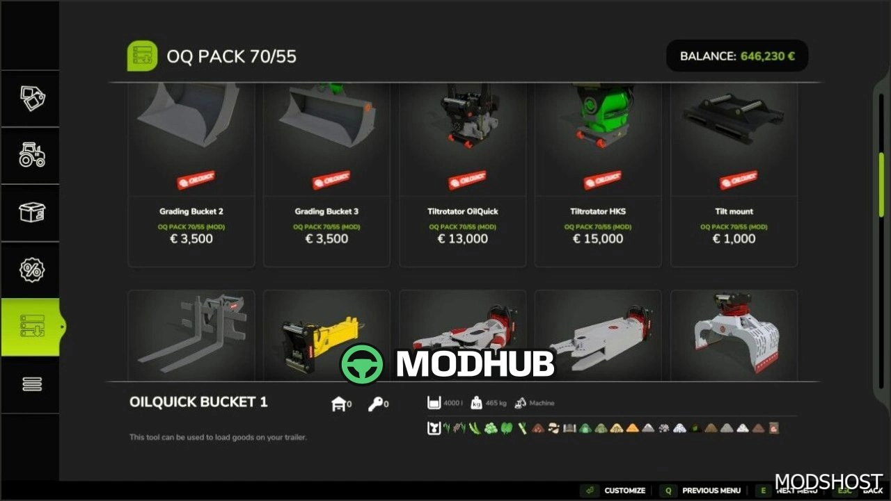 Пакет OQ 70/55 для Farming Simulator 25