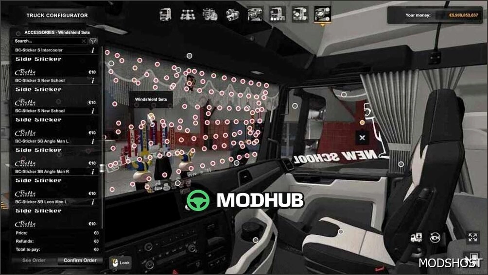 Аксесуари для інтер'єру BC Interior Belka для Euro Truck Simulator 2