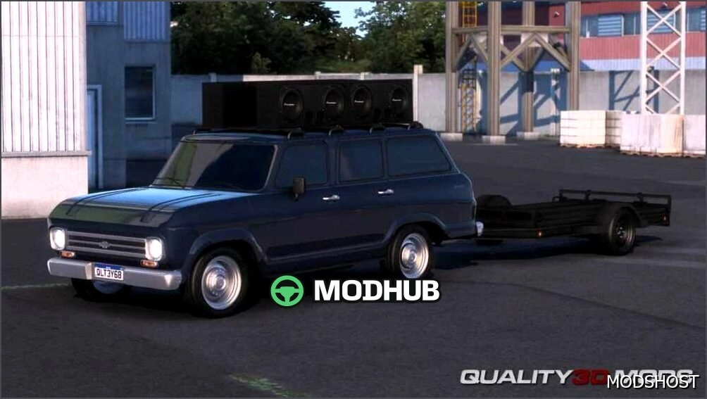 Автомобіль 1973 Chevrolet Veraneio + Причіп для Euro Truck Simulator 2