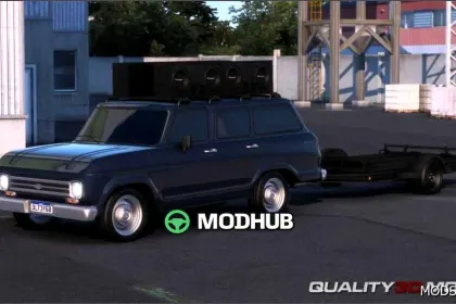 Автомобіль 1973 Chevrolet Veraneio + Причіп для Euro Truck Simulator 2