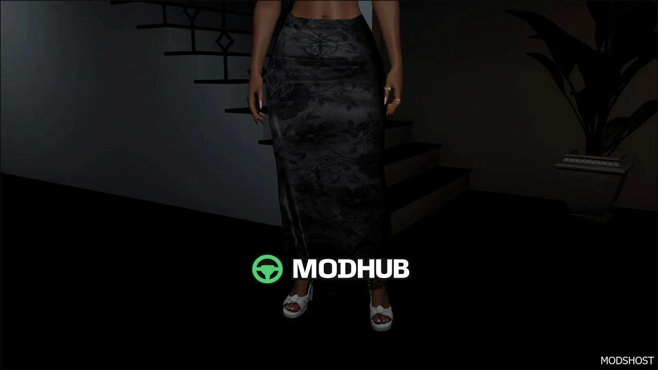Спідниця з квітковим мереживом для GTA 5