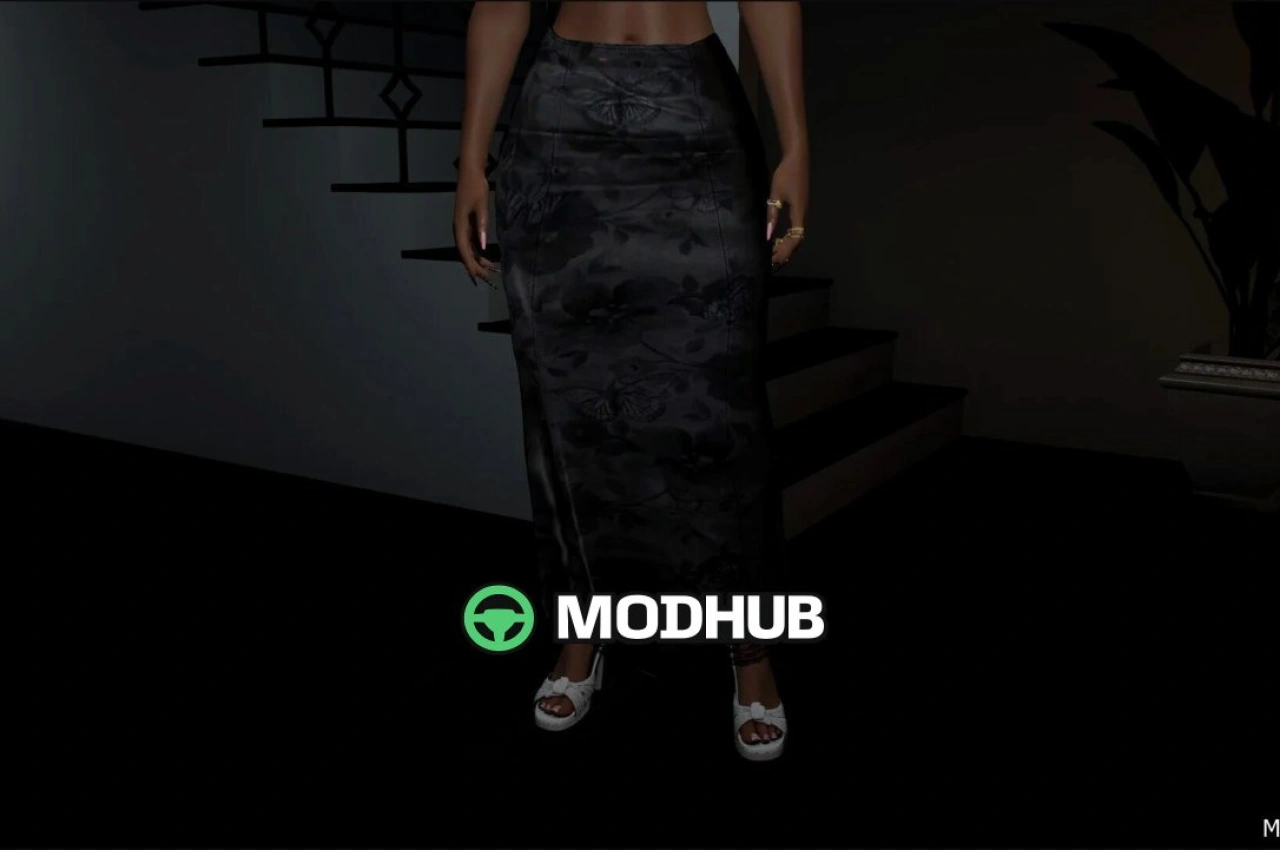 Спідниця з квітковим мереживом для GTA 5
