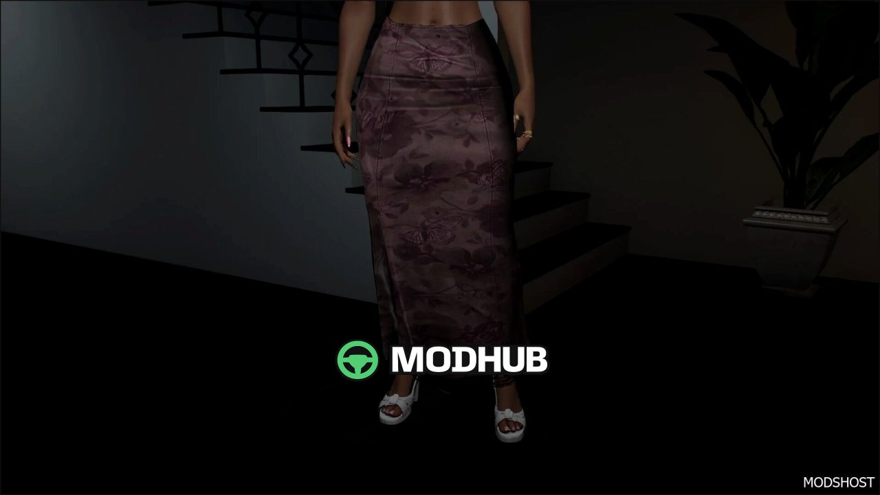 Спідниця з квітковим мереживом для GTA 5