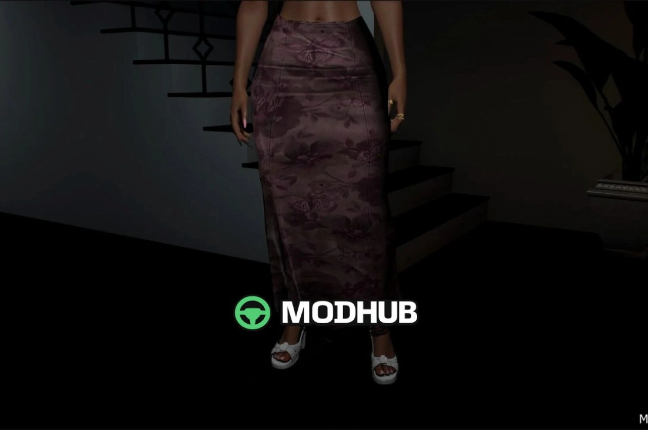 Спідниця з квітковим мереживом для GTA 5