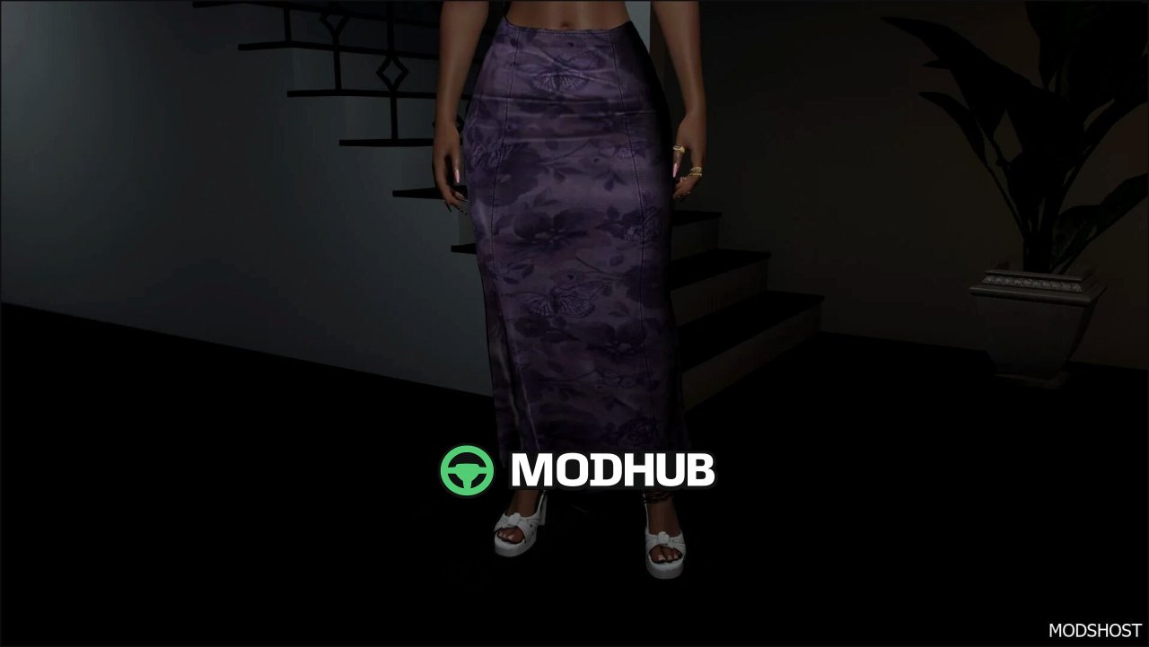 Спідниця з квітковим мереживом для GTA 5
