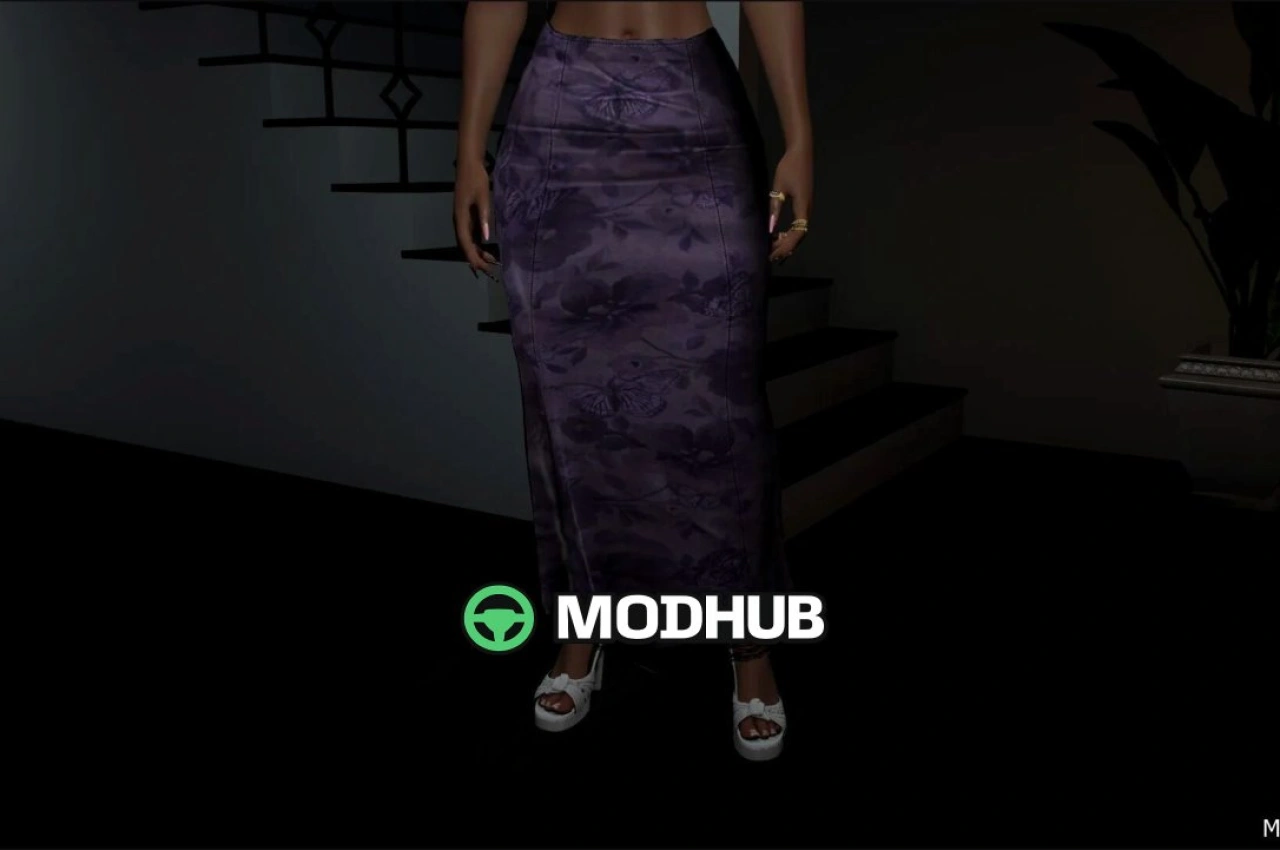 Спідниця з квітковим мереживом для GTA 5