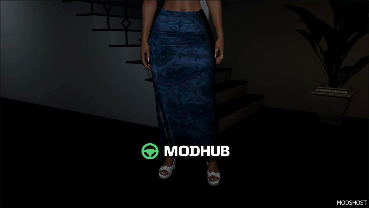 Спідниця з квітковим мереживом для GTA 5
