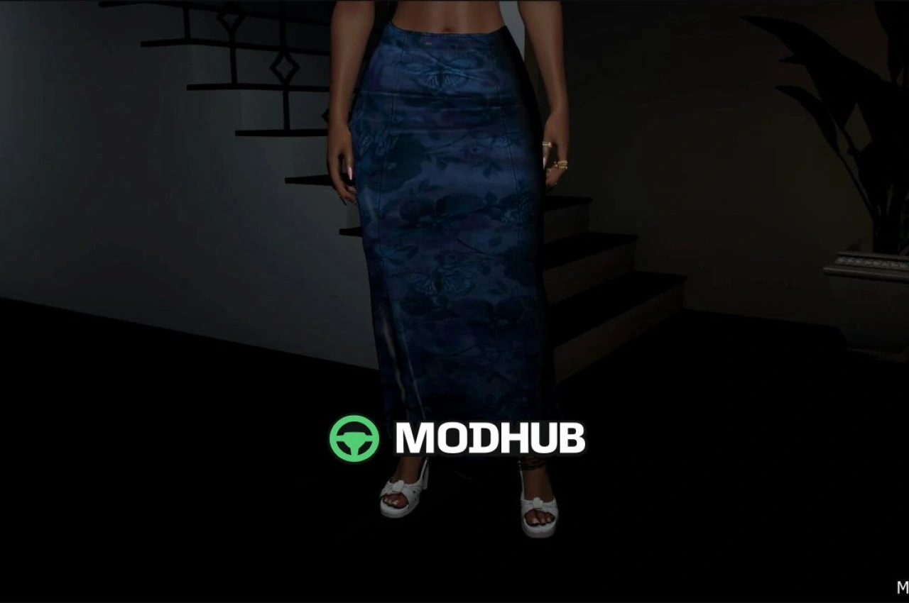 Спідниця з квітковим мереживом для GTA 5