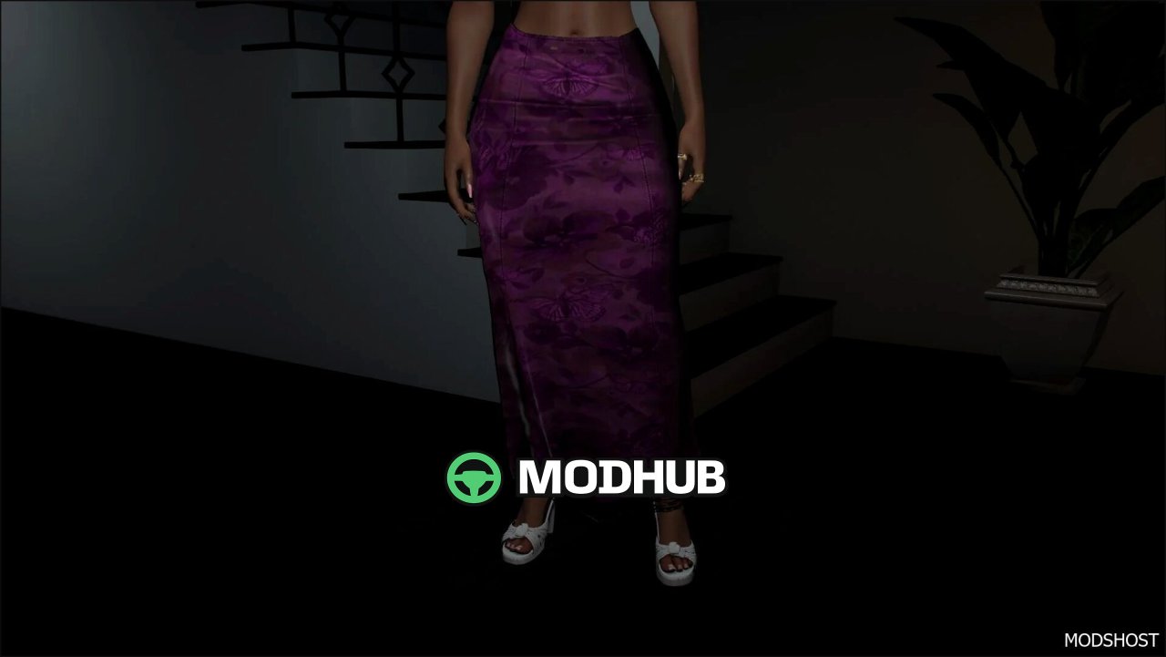 Спідниця з квітковим мереживом для GTA 5