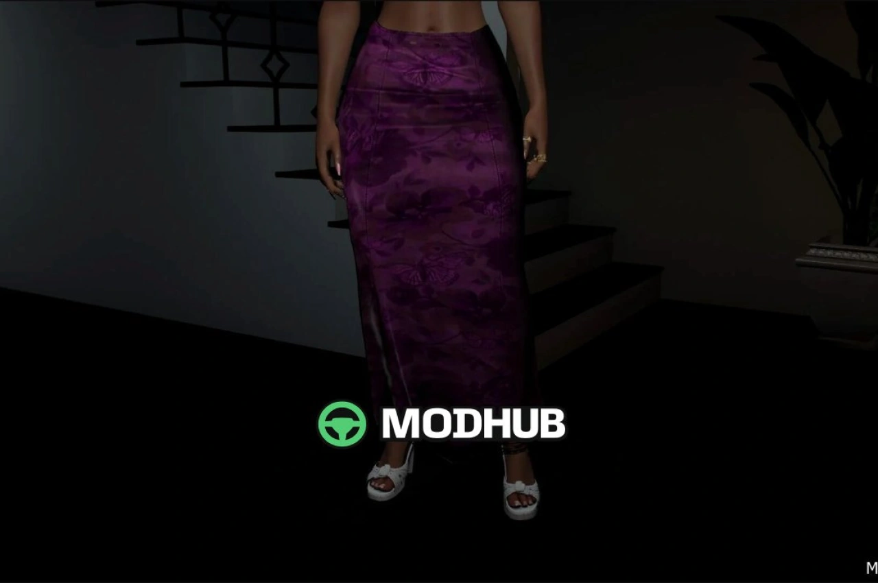 Спідниця з квітковим мереживом для GTA 5