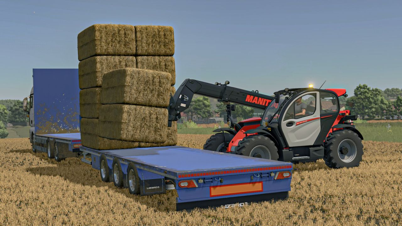 Причіп Lizard Straw Transport для Farming Simulator 25